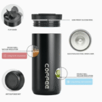 500ML Travel Leakproof Thermo Vacuum Insulated Coffee Mug Espresso Themo Coffeeware - Image 5