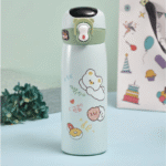 500Ml Bear Multifunctional Thermos Cute Cartoon Portable Stainless Steel Kid Water Bottle - Image 2