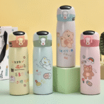 500Ml Bear Multifunctional Thermos Cute Cartoon Portable Stainless Steel Kid Water Bottle