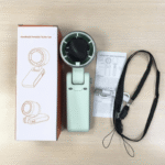 Mini Portable Rechargeable USB Electric Fan Handheld LED Display Air Cooler with High Speed - Image 3