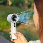 Portable Turbo USB Charging Rechargeable High-Speed Mini Fan with Digital Display 100 Gears Portable Cooling Mini Fan - Image 3