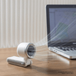 Mini Portable Rechargeable USB Electric Fan Handheld LED Display Air Cooler with High Speed - Image 2