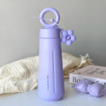 Simple stainless steel thermos for girls flower handle thickened vacuum outdoor portable travel cup - Image 4