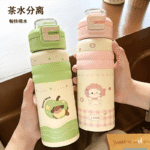 Kidsren's Thermos Double Drinking System  Straw Cartoon Water Bottle - Image 3