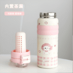 Kidsren's Thermos Double Drinking System  Straw Cartoon Water Bottle - Image 4