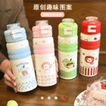 Kidsren's Thermos Double Drinking System  Straw Cartoon Water Bottle - Image 2
