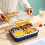 Sealed stainless steel lunch box large capacity four compartment - Image 2