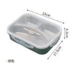 Stainless Steel Portable Sealed Lunch Box with three Compartments - Image 4