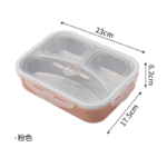 Stainless Steel Portable Sealed Lunch Box with three Compartments - Image 5