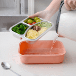 Stainless Steel Portable Sealed Lunch Box with three Compartments - Image 2