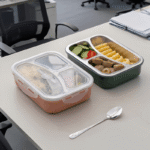 Stainless Steel Portable Sealed Lunch Box with three Compartments - Image 3