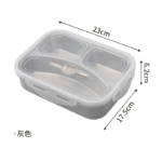 Stainless Steel Portable Sealed Lunch Box with three Compartments - Image 6