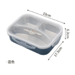 Stainless Steel Portable Sealed Lunch Box with three Compartments - Image 7