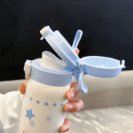 Double-Drink Pop-Top Lid, Cute and Good-Looking Thermos Cartoon Water Bottles - Image 3