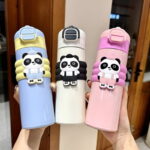 Double Drink Panda Thermos Children's Cute 316 Stainless Steel Portable Water Bottle