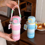 Flip-Top Double-Drink Thermal Portable 316 Stainless Steel Water Bottle - Image 2