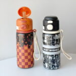 Outdoor portable sports double drinking straw cover car insulation cup - Image 2