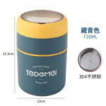 Double-layer Stainless Steel Soup Cup Japanese-style Portable Insulated Lunch Box Food Sealed Leak-proof Breakfast Cup Bowl - Image 2