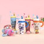 Doll Ice Stainless Steel Insulated Large Capacity with Handle Straw Cartoon Car Water Cup - Image 2