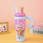 Doll Ice Stainless Steel Insulated Large Capacity with Handle Straw Cartoon Car Water Cup - Image 9