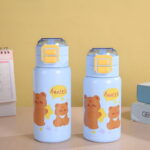 Cute Stainless Steel Thermos Cup with High-Looking Pop-Up Lid and Straw for Outdoor Children and Students - Image 6