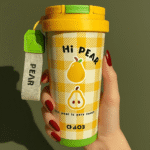 Apple 316 Stainless Steel Thermos Tumbler with Straw | Cute Portable Cup - Image 4