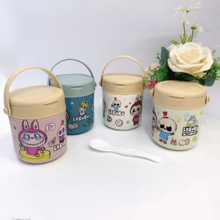 Labubu Stainless Steel Oatmeal Box with Spoon