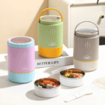 Portable Bucket Lunch Box with Lid Tableware