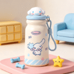 Sanrio Characters Stainless Steel Water Bottle & Metal Straw - Image 2