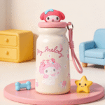 Sanrio Characters Stainless Steel Water Bottle & Metal Straw - Image 3