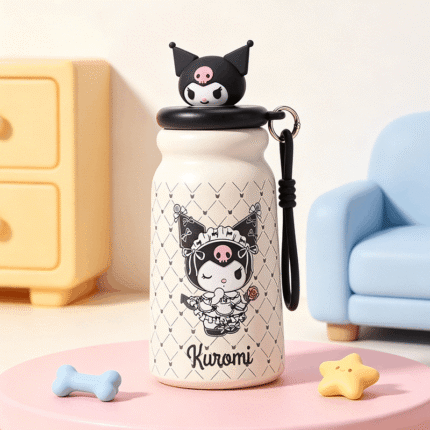 Sanrio Characters Stainless Steel Water Bottle & Metal Straw