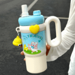 Happy Rainbow Travel Thermos Tumbler - Image 3