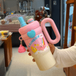 Happy Rainbow Travel Thermos Tumbler - Image 5