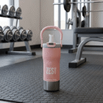 Le Ding Ding 900ml Stainless Steel Vacuum Insulated Tumbler | 2-in-1 Portable Thermos Cup with Handle – Pink - Image 4