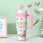 Butterfly Print Beautiful Life Tumbler - Image 9