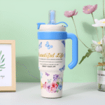 Butterfly Print Beautiful Life Tumbler - Image 8
